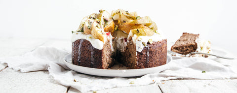 Honey & cinnamon spiced almond butter cake