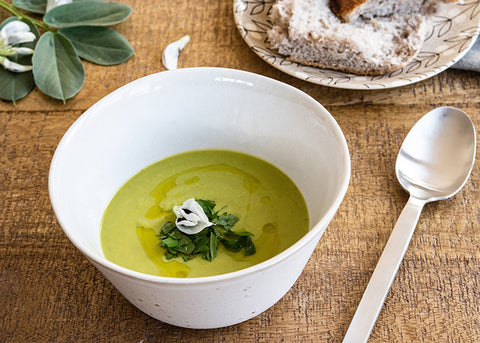 Chilled pea soup