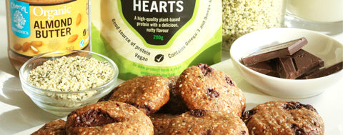 Almond butter and hemp heart cookies