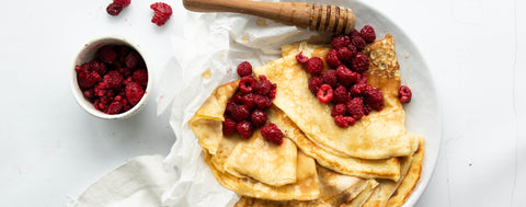 Raspberry crepes