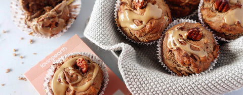 Salted caramel banana muffins