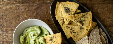 Oven roasted chickpea flatbread