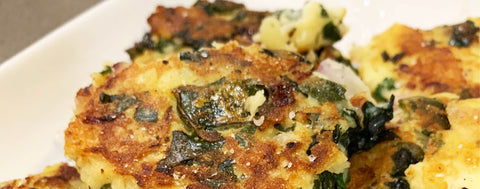 Potato cakes with wakame